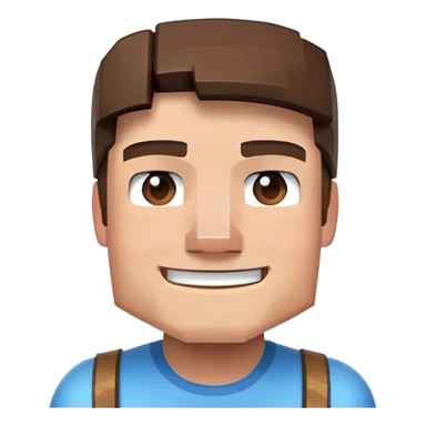 Smiling Steve from Minecraft sticker