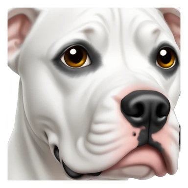 White pitbull with black spot on eye sticker