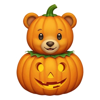 Teddy bear in a pumpkin sticker