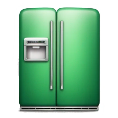 Realistic emerald green vintage fridge sticker