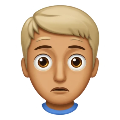 una persona con cara de anchoa preocupado sticker