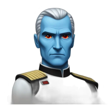 Admiral Thrawn blue eyes red sticker