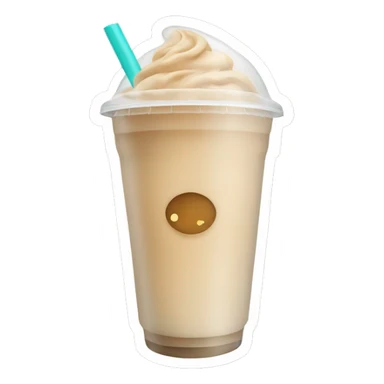 Beige bubbletea sticker