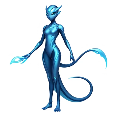 Futuristic Ethereal Modern Fakémon-creature-hybrid Full Body sticker