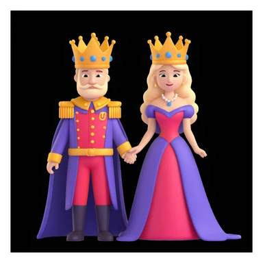 disney king and queen posing sticker