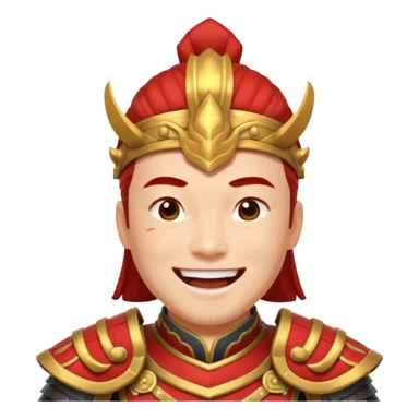 Laughing Lu bu from 3 kingdoms in discord emoji format  sticker