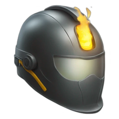 Helmet with torch light sticker