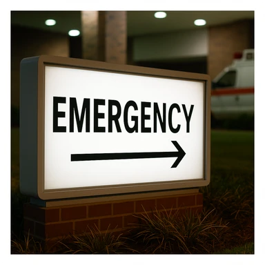 emergency light box sticker