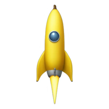 A giant banana rocket sticker