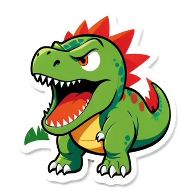 Angry dinosaur  sticker