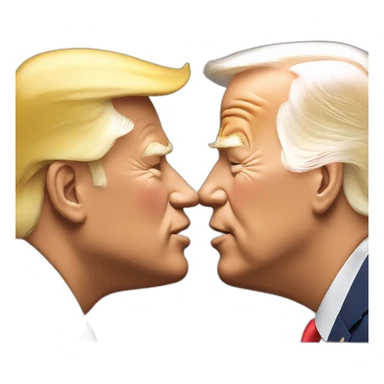 trump and biden kissing sticker