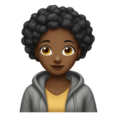 Cozy black girl sticker