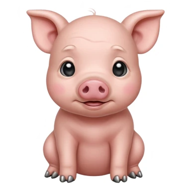 gray colored baby pig sticker