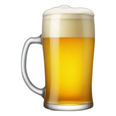 WEizenbierglas geföllt mit bier ohne griff sticker