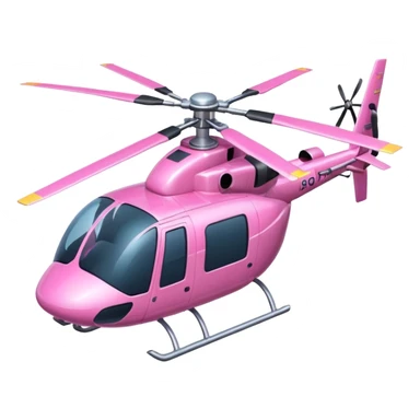 Pink helicopter emoji sticker