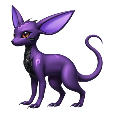 Shiny Edgy Gothic Futuristic Salandit-Umbreon-Espeon-Hybrid (Full body) sticker