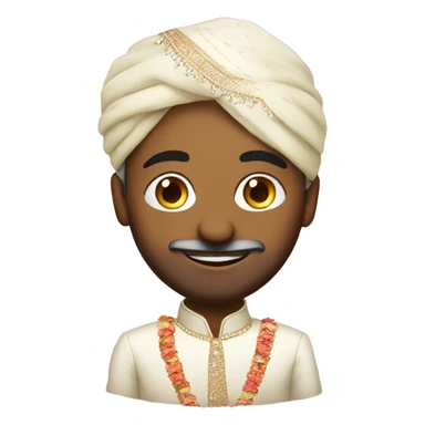 Indian wedding, only groom sticker