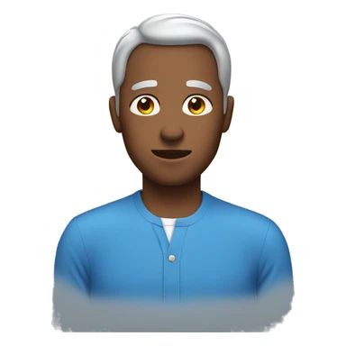 a man wearing a blue shirt sticker