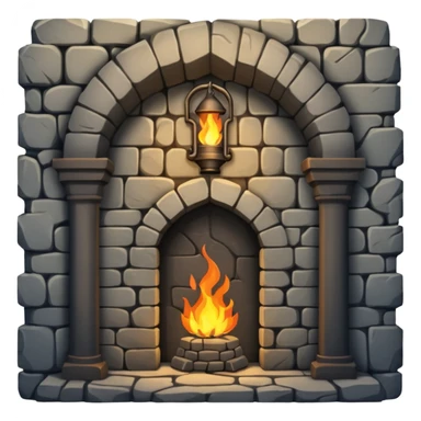 dungeon room in castle room sticker