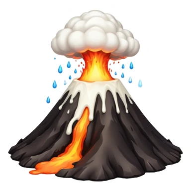 Volcano but with only white liquid erupting sticker