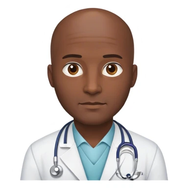 Doctor male witout hair handsome gynecolog  sticker
