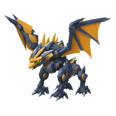 Spiky Medabot-Raptor-Dragon-Mecha sticker