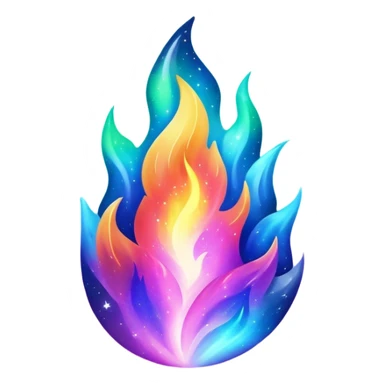 Shiny Epic Sparkly Aurora Nebula Flame sticker