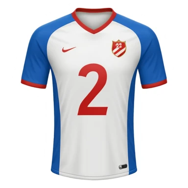 White soccer jersey turn around with number 22 and my name RONIHO sticker
