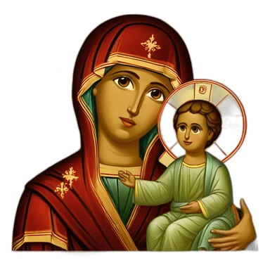 Orthodox Icon byzantin Theotokos sticker