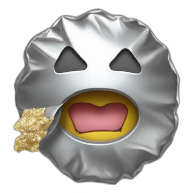 Chewing on tinfoil sticker