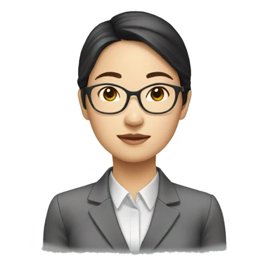 young asian woman office worker sticker