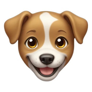 little puppy smiling and showing his teeth sticker