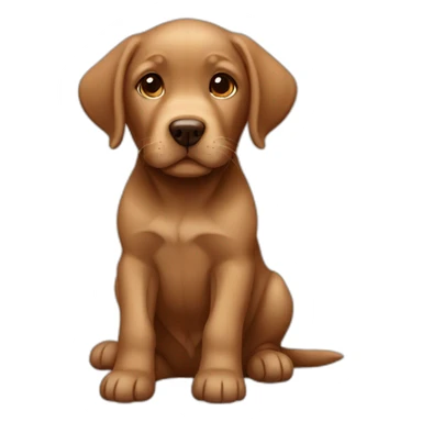 brown labrador puppy sticker