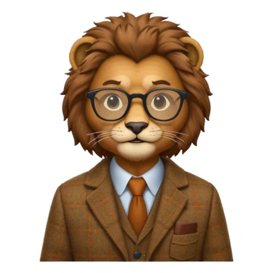 Professor lion sticker