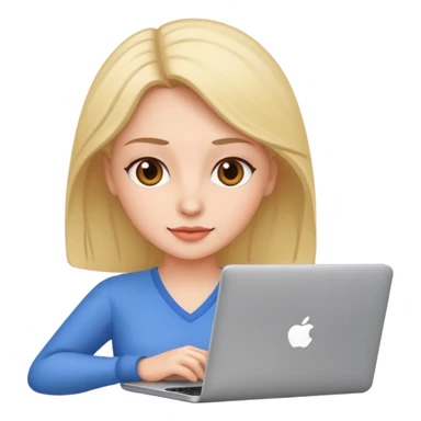Could you please make an emoji of a community manager woman with a laptop or iphone? sticker