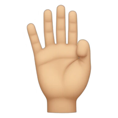 Palm of one hand open except for the middle finger, which is extended outwards sticker