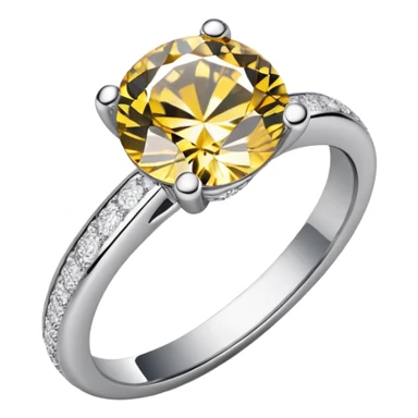 Ring round engagement ring pave  sticker