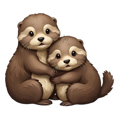 Otters in love sticker