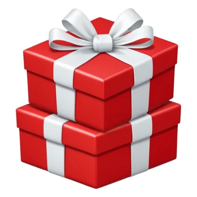 red gift boxes with white bows sticker