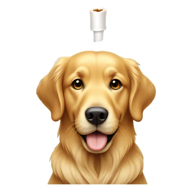 golden retriever smoking a joint sticker