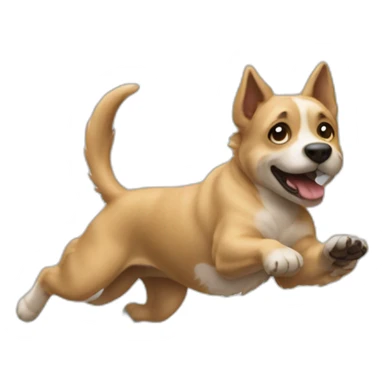 The dog jumped over the fence sticker