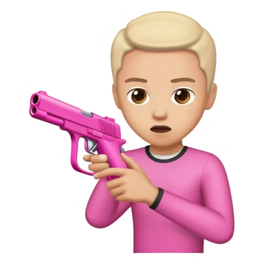 Pink Gun pointed at me sticker