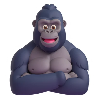 gorilla smiley sticker