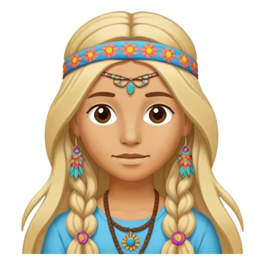 blonde hippie  sticker