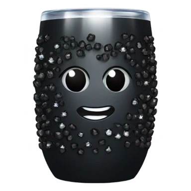 black tumbler with diamonds sticker