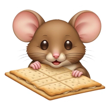 blind mouse covering its eyes with a piece of matzah and sighing  sticker