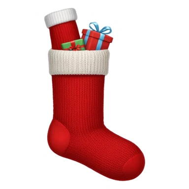 Christmas red sock sticker