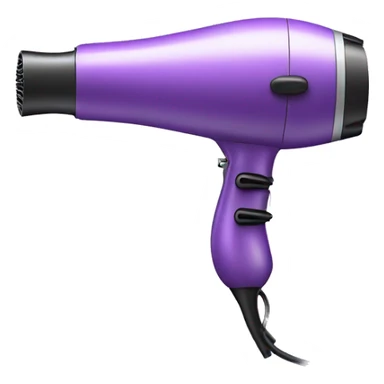Realistic light purple hair dryer isolated  sticker
