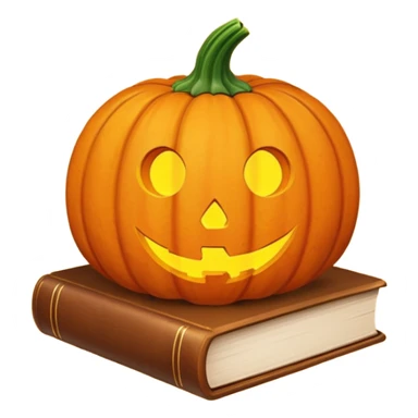 autumn books Pumpkin sticker