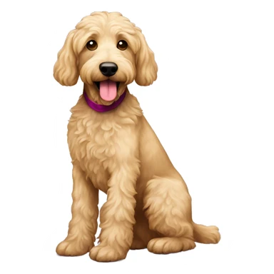 Skinny blonde labradoodle with wine glass  sticker